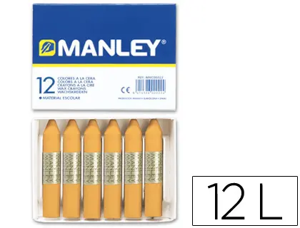 Imagen Lapices cera manley unicolor ocre -caja de 12 n.26