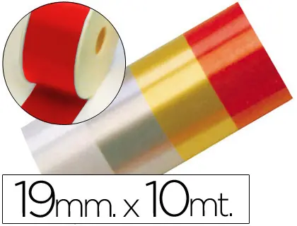 Imagen Cinta fantasia 10 mt x 19 mm rojo