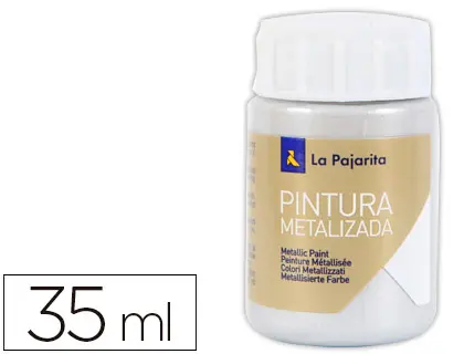 Imagen Pintura metalizada la pajarita plata 35 ml