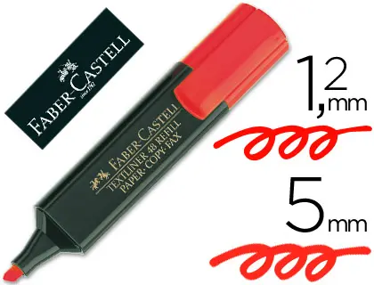 Imagen Rotulador faber fluorescente 48-21 rojo