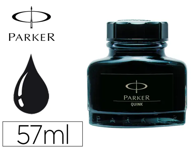 Imagen Tinta estilografica parker negra -frasco