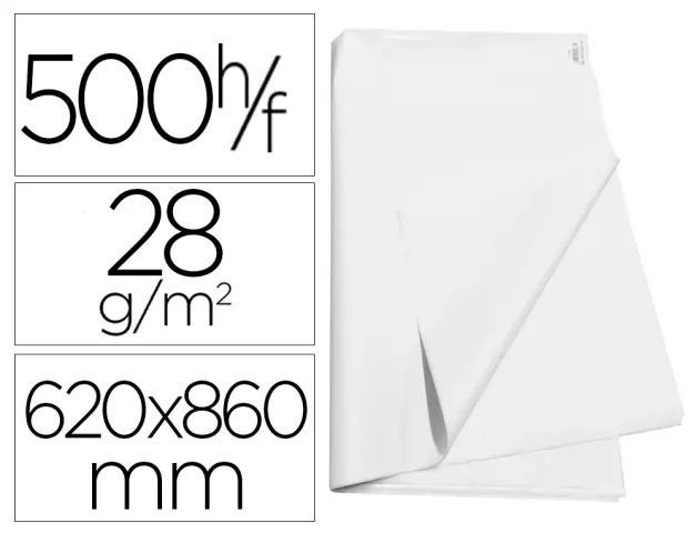 Imagen Papel manila 62x86 blanco -paquete de 500 hojas