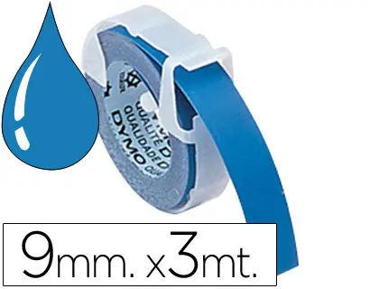 Imagen Cinta dymo 9mm x 3mt azul -tradicional