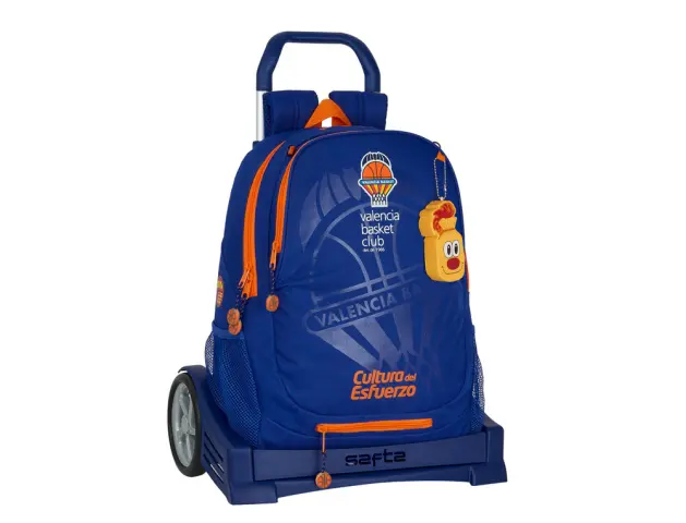 Imagen Cartera escolar safta con carro valencia basket club 320x160x440 mm