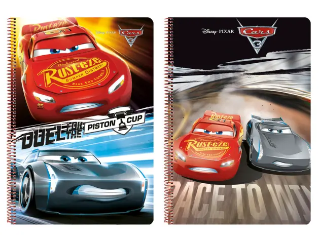 Imagen Cuaderno espiral safta folio 80 h 60 gr cuadro 4 mm tapa extradura cars 3