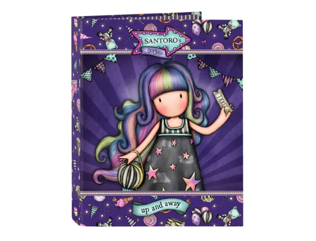 Imagen Carpeta carton folio 4 anillas mixtas safta gorjuss fairground 265x40x330 mm