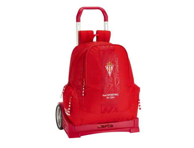 Imagen Cartera escolar safta con carro sporting de gijon 320x430x170 mm