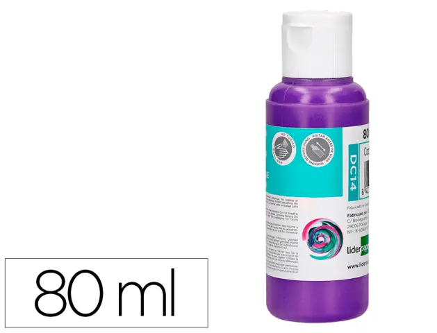 Imagen Pintura acrilica liderpapel bote de 80 ml violeta