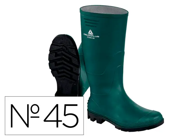 Imagen Botas deltaplus de seguridad stone pvc verde suela de tacos talla 45