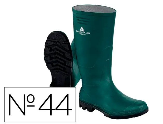 Imagen Botas deltaplus de seguridad stone pvc verde suela de tacos talla 44