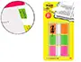 Imagen Banderitas separadoras post-it index 680 naranja lima y rosa dispensador funda 3x20 2