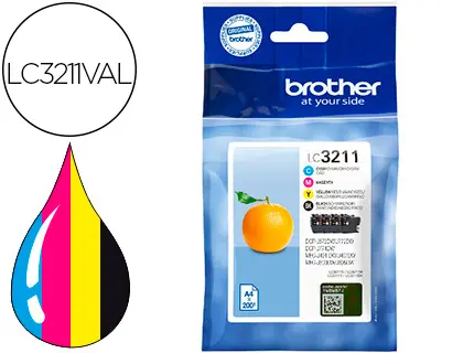 Imagen Ink-jet brother lc3211 dcp-j572 / dcp-j772 / dcp-j774 / mfc-j890 / mfc-j895 paquete 4 amarillo