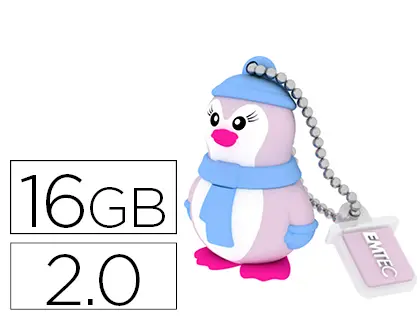 Imagen Memoria usb emtec flash 16 gb 2.0 pinguino