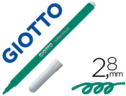 Imagen Rotulador giotto turbo color lavable con punta bloqueada unicolor verde oscuro