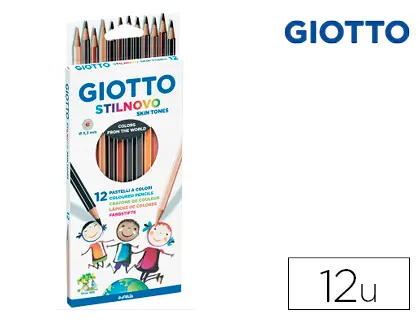 Imagen Lapices de colores giotto stilnovo skin tones caja de 12 colores