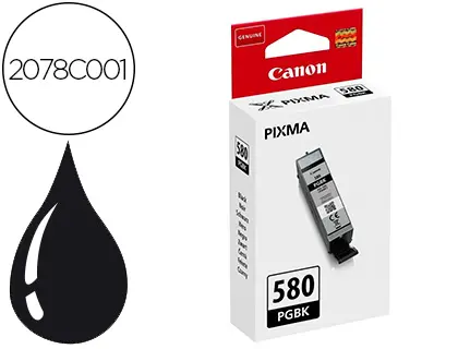 Imagen Inkjet canon pgi-580 pixma para ts6150 / ts8150 / tr7550 / tr8550 negro capacidad 200 paginas