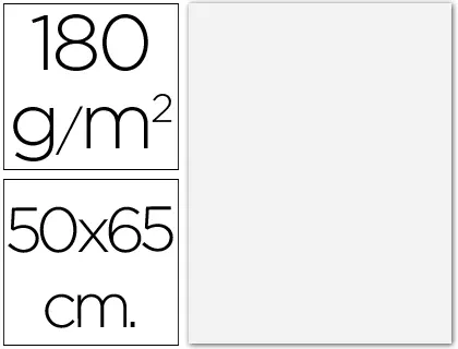 Imagen Cartulina guarro extra blanca 50x65 cm 180 gr -unidad