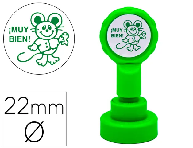 Imagen Sello artline emoticono muy bien color verde 22 mm diametro