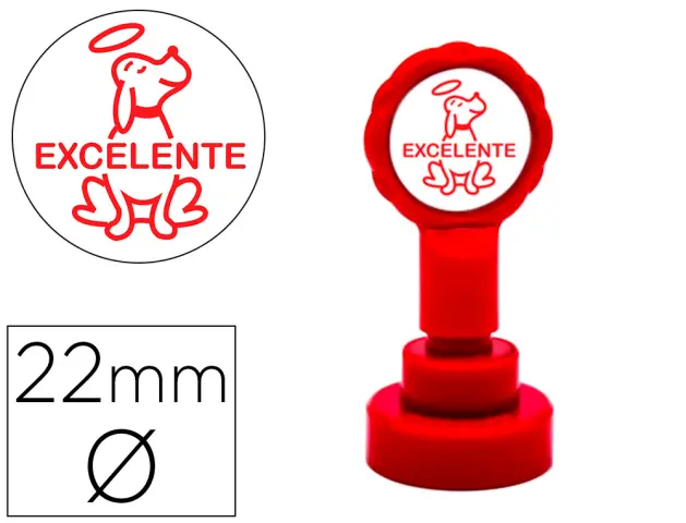 Imagen Sello artline emoticono excelente color rojo 22 mm diametro