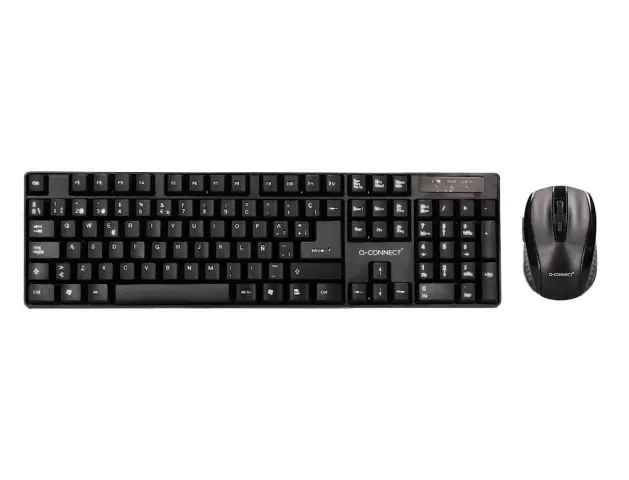 Imagen Set teclado + raton inalambrico q-connect 2.4g negro compatible windows 98 / nt / me / 2000 / xp / 7 /