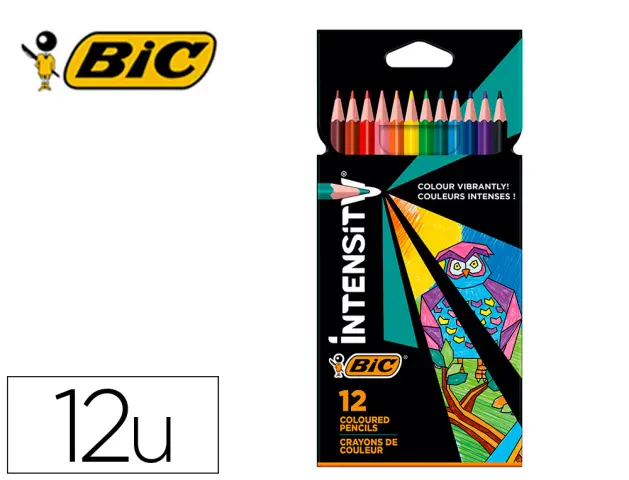 Lapices de colores Bic Intensity UP Triangulares caja 12