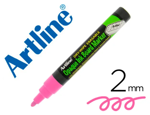 Imagen Rotulador artline pizarra epd-4 color rosa fluorescente opaque ink board punta redonda 2 mm