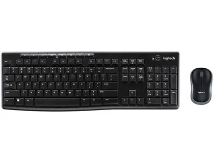 Imagen Set teclado + raton logitech mk270 inalambrico negro