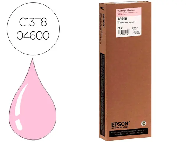 Imagen Ink-jet epson gf surecolor serie sc-p vivid light magenta ultrachrome hdx/hd 700ml