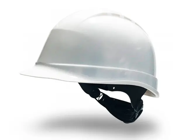 Imagen Casco faru polietileno ventilado 6 puntos fijacion ajuste ruleta color blanco