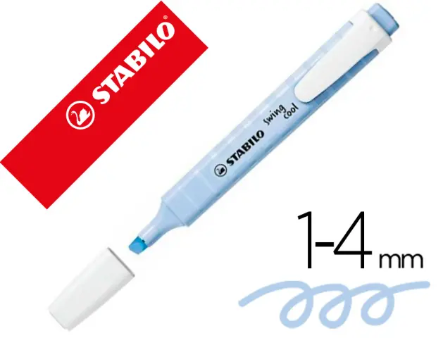 Imagen Rotulador stabilo fluorescente swing cool pastel azul nublado