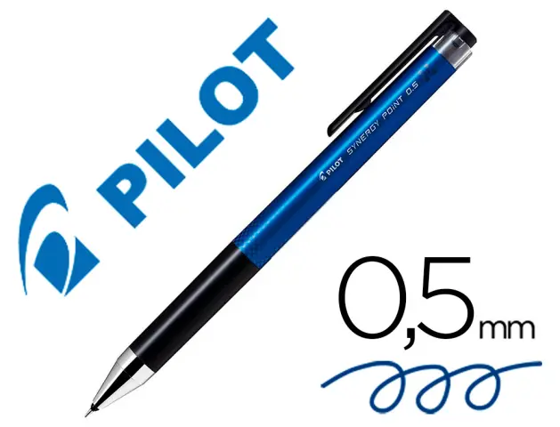 Imagen Boligrafo pilot synergy point retractil sujecion de caucho tinta gel 0,5 mm azul