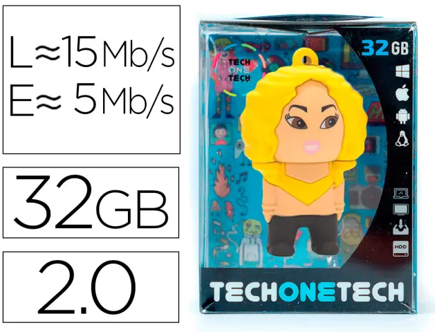 Imagen Memoria usb tech on tech shasha kira 32 gb