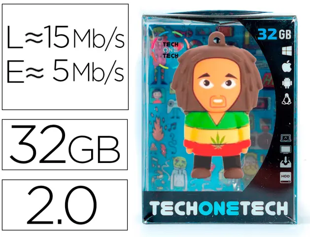 Imagen Memoria usb tech on tech bob 32 gb