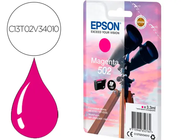 Imagen Ink-jet epson singlepack magenta 502 ink