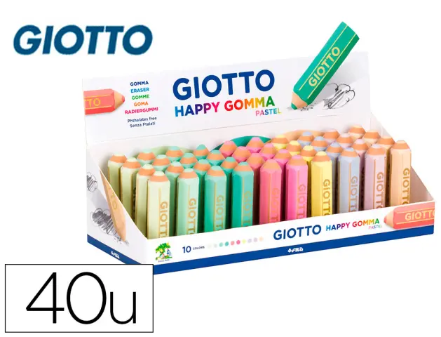 Imagen Goma de borrar giotto happy gomma pastel forma de lapiz