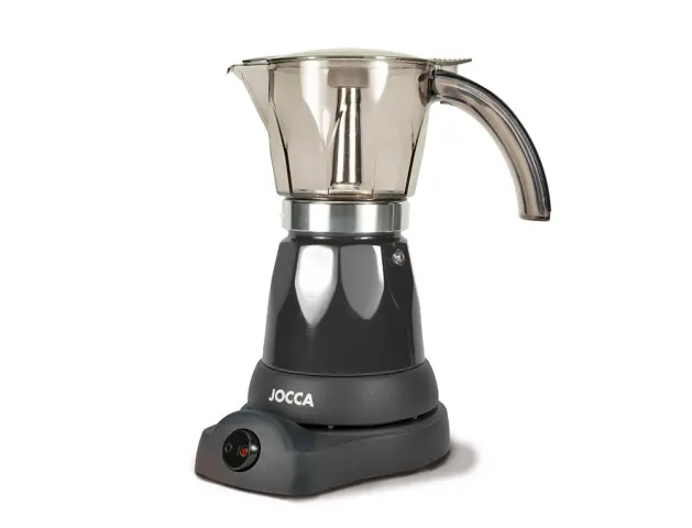 Imagen Cafetera jocca italiana electrica capacidad 6 tazas jarra transparente sin cables 220-240v color negro