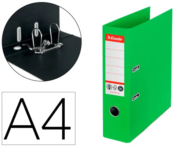 Imagen Archivador de palanca esselte n 1 co2 neutral din a4 carton forrado lomo 75 mm verde vivida