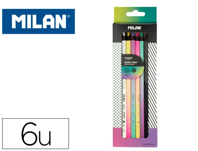 lapiceros fluorescentes milan pack 6 unidades surtidas