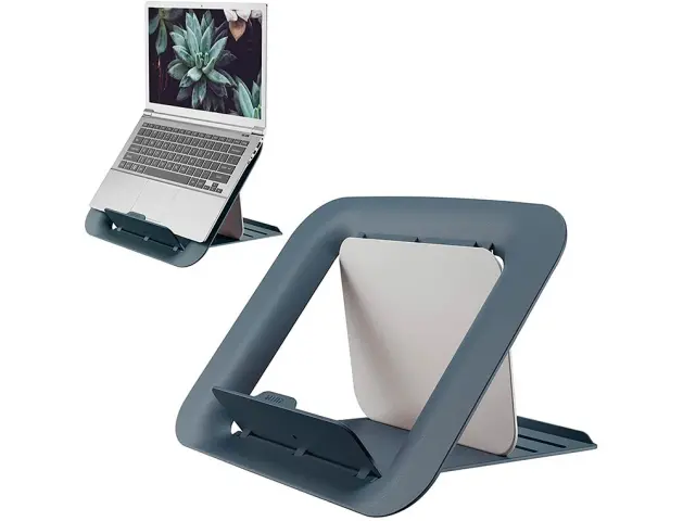 Imagen Soporte para portatil leitz ergo cosy ajustable 4 alturas color gris 310x50x247 mm