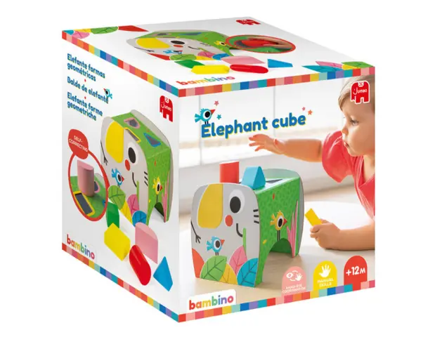 Imagen Juego diset de mesa elefante formas geometricas