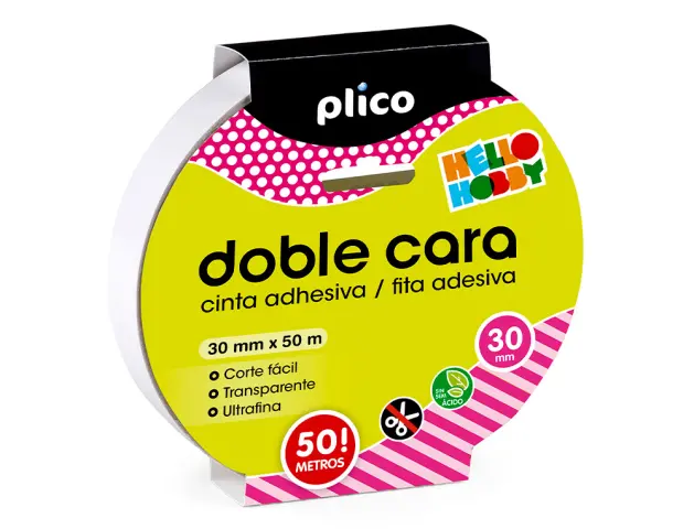 Cinta Adhesiva de Doble Cara Fuerte 24mm x 20 metros Celo de Doble