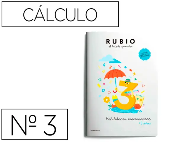 Imagen Cuaderno rubio habilidades matematicas + 3 aos