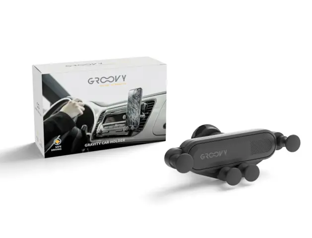 Imagen Soporte para movil groovy coche gravity color negro