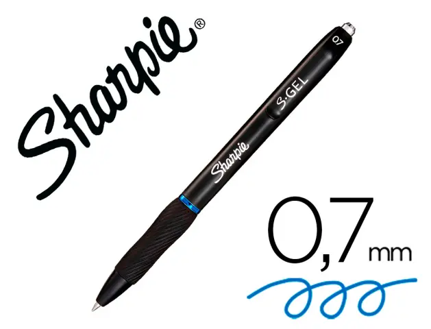 Imagen Boligrafo sharpie retractil tinta gel punta 0,7 mm color azul