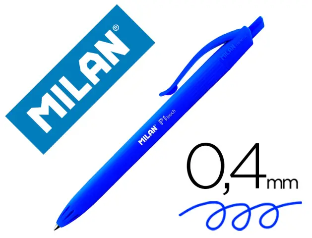 Imagen Boligrafo milan p1 retractil 1 mm touch azul