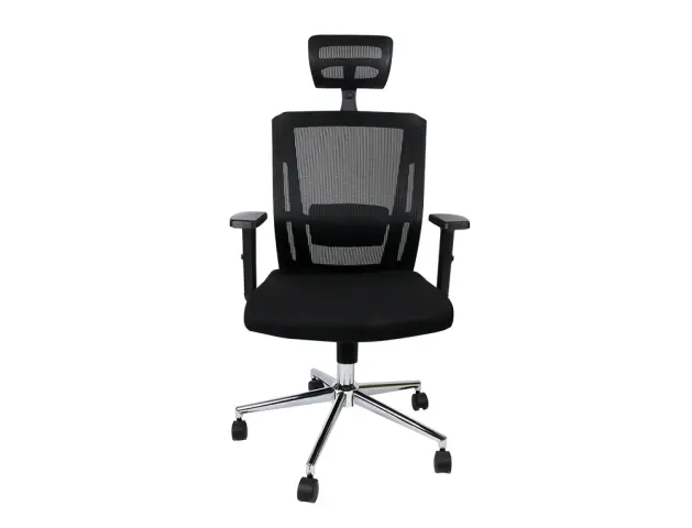 Imagen Silla giratoria q-connect ergonomica respaldo alto y reposacabeza ajustable en altura 1180+100x630x625 mm