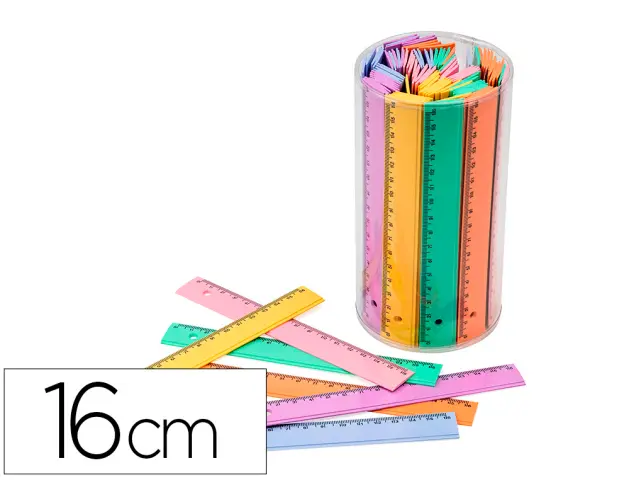 Regla m+r 30 cm plastico colores surtidos graduada y biselada