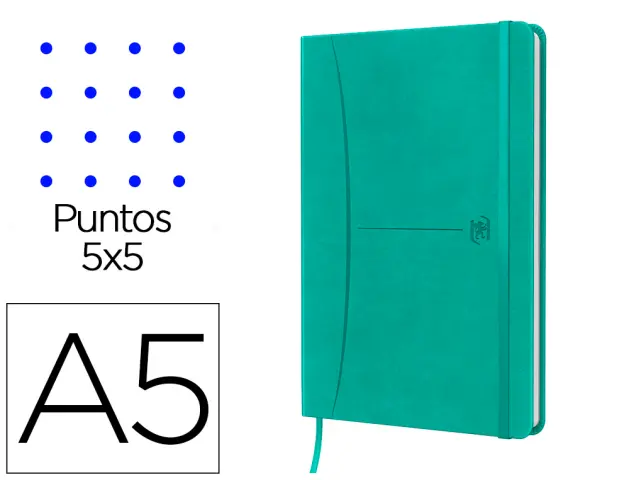 Imagen Cuaderno oxford cosida tapa extradura din a5 104 hojas rayado dots 5x5 colores surtidos