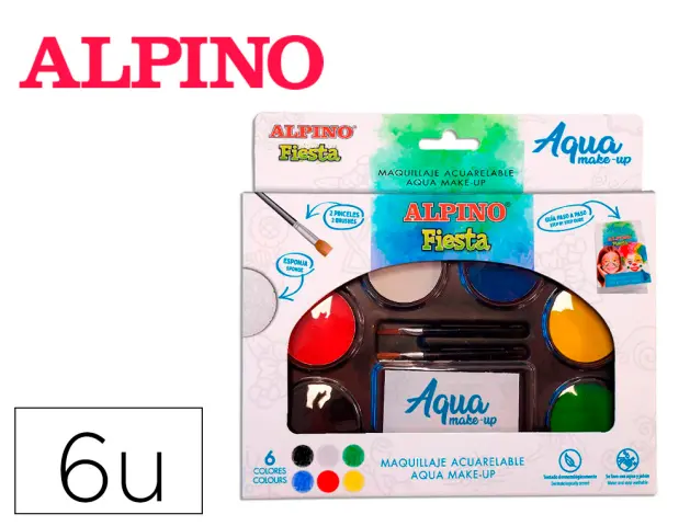 Imagen Paleta maquillaje alpino acuarelable pro 6 colores surtidos