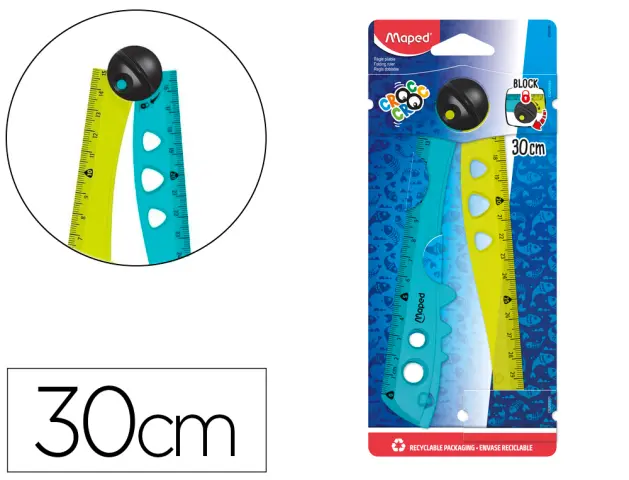 JUEGO ESCUADRA 20 CM CARTABON 18 CM REGLA 30 CM Y SEMICIRCULO 10 CM  LIDERPAPEL ECOUSE 100% PET RECICLADO